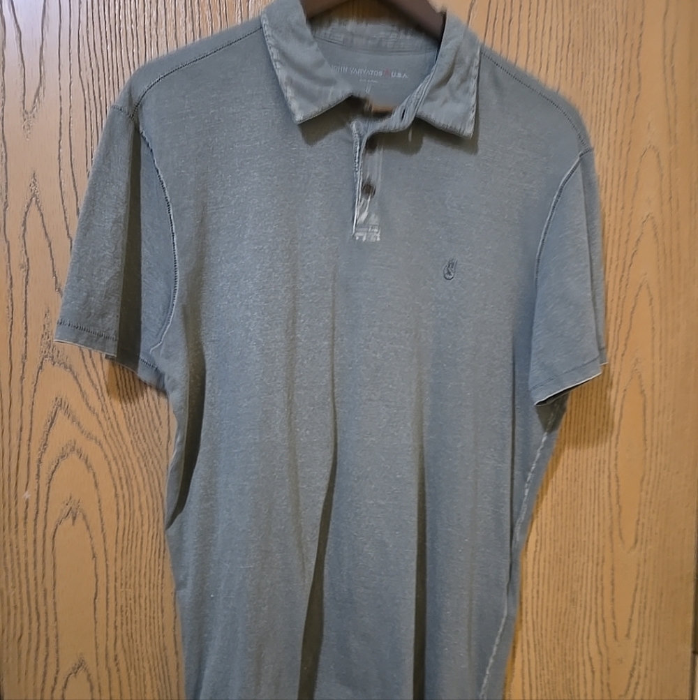 John Varvatos Green Size Medium Polo